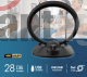 MLAB ANTENA TV ULTRA HDTV VHF-UHF INTERIOR OMNIDIRECCIONAL AMPLIFICADA USB 28DBI