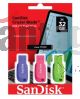 Sandisk - Usb Flash Drive - 32 Gb - Usb 2.0 - 3 Color Pack