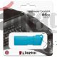 Kingston - USB flash drive - 64 GB - USB 3.2 Gen 1 - NEON Aqua Blue