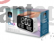 MLAB PARLANTE RADIO RELOJ DESPERTADOR TEMPERATURA CLIME CLOCK WHITE