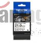 Cinta rotuladora Brother termocontraible HSe251 21.0mm Negro Sobre Blanco