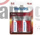 PHILIPS PILA ALKALINE D 2PCS
