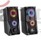Parlantes estéreo multimedia de 2.0 canales con luces LED Xtech XTS-131 FireShot