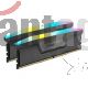 Kit de Memoria RAM Corsair Vengeance RGB de 32GB 16GB x2, DDR5, 5200MHz, CL40, DIMM. Negro