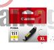 Tinta Canon CLI 151-XL Amarilla 11Ml y Lam