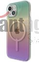 FUNDA DURA MILAN SNAP MAGSAFE PARA IPHONE 15/14/13 ZAGG TRANSPARENTE IRIDISCENTE