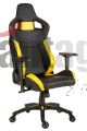 Silla Gamer Profesional Corsair T1 Race,asiento Ancho,respaldo Alto,max 120kg,amarillo,neg