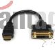 Adaptador De 20cm Hdmi A Dvi - Dvi-d Hembra - Hdmi Macho - Cable Conversor De Video - Negr