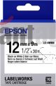 Cinta Epson Estandar - Lk-4wbn Estandar Negra Blanca 12 9