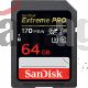 Memoria Sdxc 64gb Sandisk Extreme Pro Uhs-i,uhs-i,clase 10,lectura 170 Mb S,escritura 90 M