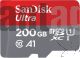 Memoria Microsdxc 200gb Sandisk Ultra,uhs-i Lectura 100mb S C10,u1,a1,adaptador Sd