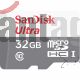 Memoria Microsdhc 32gb Sandisk,lectura 48mb S,clase 10 Con Adaptador Sd