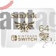 Memoria Microsdxc 64gb Sandisk Para Nintendo Switch,lectura 100mb S,escritura 60mb S