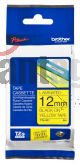 Cinta Laminada Brother Texto Negro Sobre Fondo Amarillo 12 mm Tze-631
