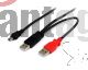 Cable Mini-usb B A Usb-a Doble Startech,largo 1.8m,negro Rojo