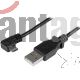 CABLE DE 1M MICRO USB ACODADO A DERECHA