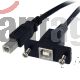 Cable Usb-b Macho A Usb-b Hembra Startech,largo 0.3m,negro
