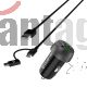 CARGADOR DE AUTO CARGA RAPIDA DE 20W CON CABLE 2EN1 DUSTED NEGRO