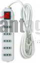ALARGADOR 3 MTS MÚLT.C/SWITCH, 5 POSIC.BLANCO