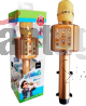 MLAB MIC KARAOKE LIL VOICE 2 LED SOPORTE METAL GOLD