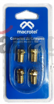 CONECTOR RG-6 CRIMPEO A PRESION TIPO F ( 4UNIDADES )