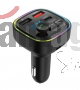 MLAB TRANSMISOR FM BT 12V-24V + CARGADOR RAPIDO 20W 2USB QC3.0 + PD 3.1A + MSD