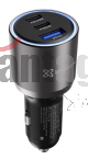 Klip Xtreme KCC-140 - Car power adapter - 140 Watt - 2 x 24 pin USB-C / 9 pin USB Type A - Cellular phone / Tablet - Car - Para Smartphones, tablets, small devices