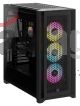 GABINETE GAMER CORSAIR iCUE 5000D RGB Airflow - Mid tower - placa ATX extendida - panel lateral con ventana (cristal templado) - sin fuente de alimentación (ATX) - negro - USB/Audio