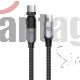 CABLE GIRATORIO USB-C A USB-C 60W DE 2M RUGGED DUSTED NEGRO