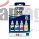 Pack de 4 Botellas de Tinta Original Epson EcoTank T664520, 70 ml, Negro-Cian-Magenta-Amarillo