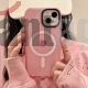 Funda Supreme Itskins Transparente Rosada con Magsafe para Iphone 15 Pro 
