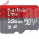 Tarjeta MicroSD Sandisk Ultra de 256GB A1 UHS-I Class 10 con Adaptador SD