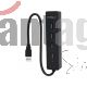 Adaptador Startech Hub USB-A 4 Puertos Negro