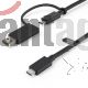 Cable USB-C híbrido StarTech de 1 m con adaptador USB-A